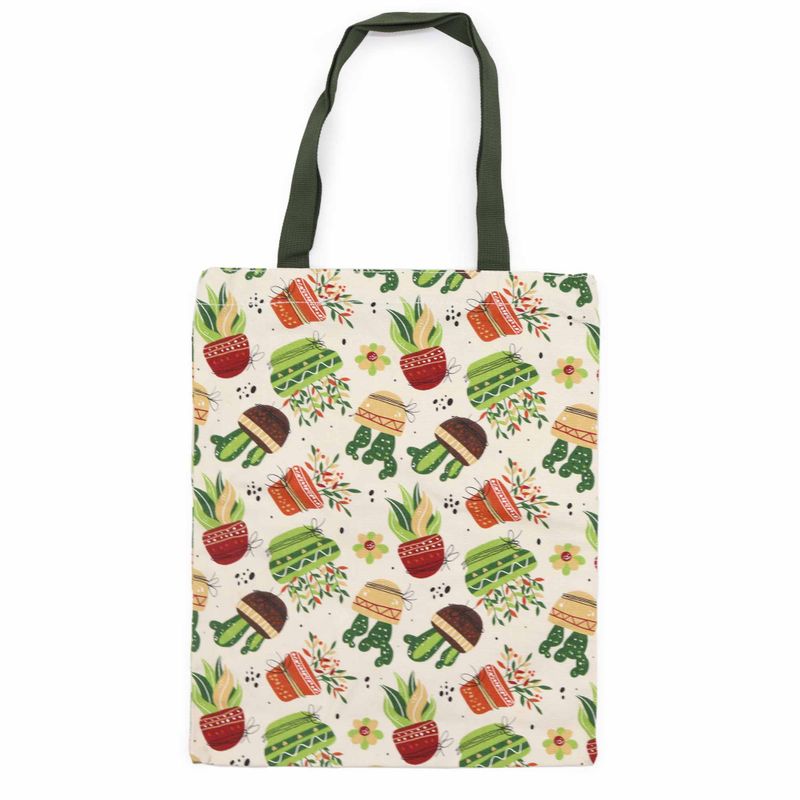 Sac Classique à Fermeture Éclair (Motif Cactus) 40x34cm