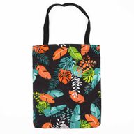 Sac Classique à Fermeture Éclair (Motif Tropical Sombre) 40x34cm