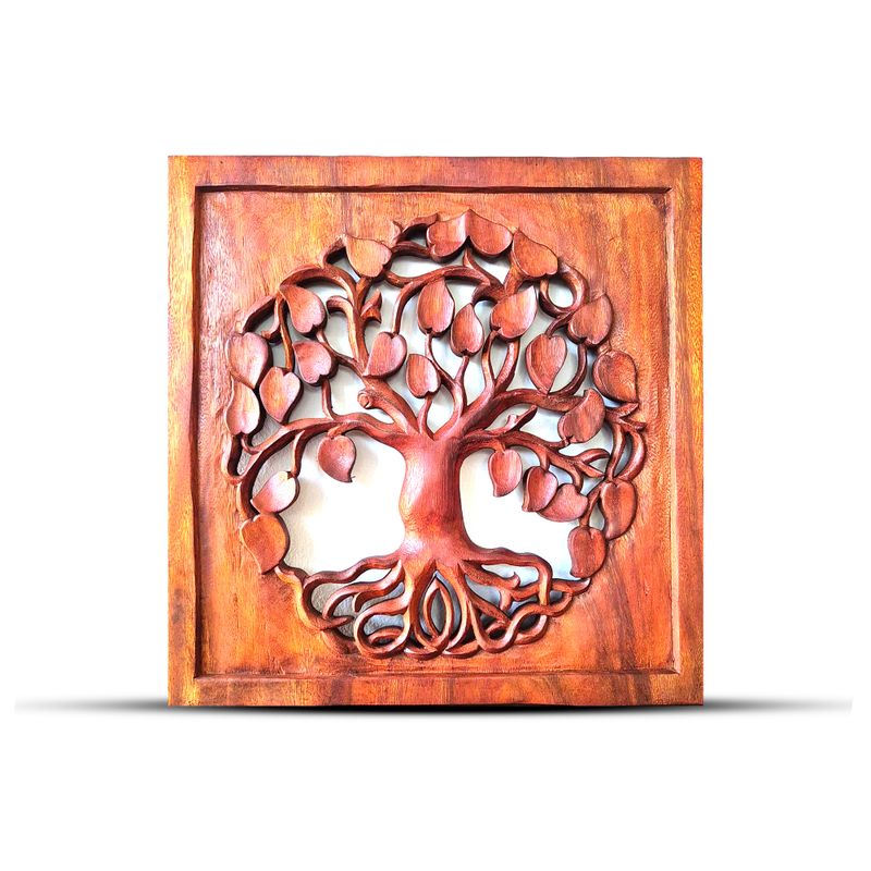 Panneau Carré Arbre de Vie - Rond - 40x40