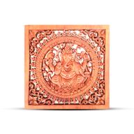 Panneau Carré en Bois Bouddha Ganesh 40x40