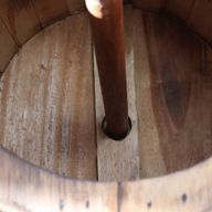 Tabouret Baril à Bière et Porte-Parasol - Naturel