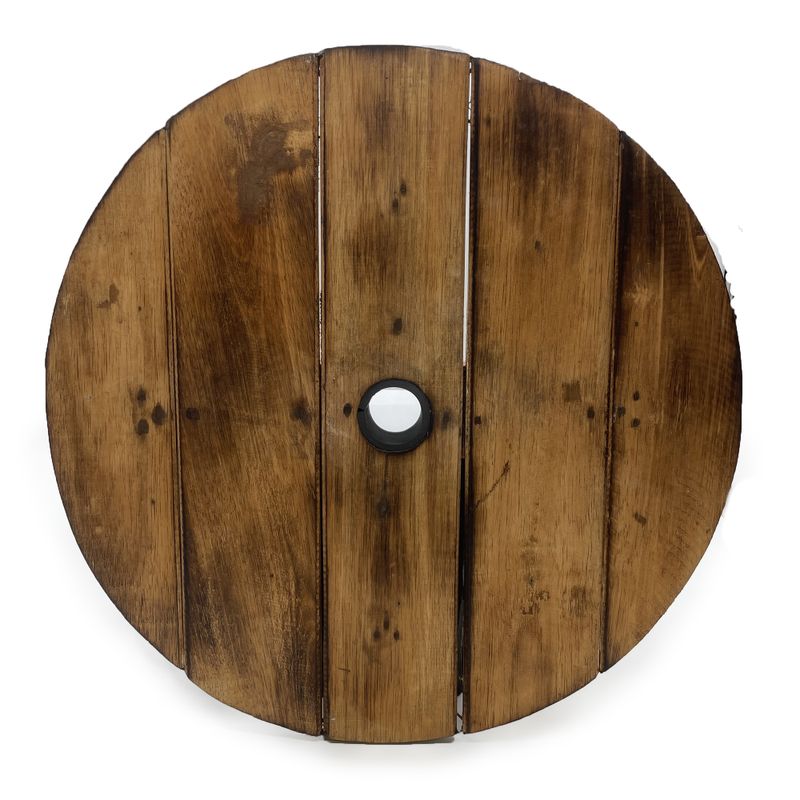 Tabouret Baril à Bière et Porte-Parasol - Naturel