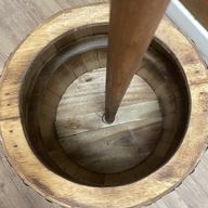 Tabouret Baril à Bière et Porte-Parasol - Naturel