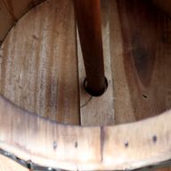Tabouret Baril à Bière et Porte-Parasol - Naturel