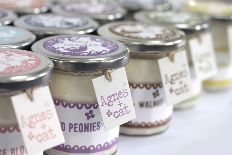 Bougie en Pot de Confiture à la Cire de Soja 220gr - Café et Noyer