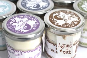 Bougie en Pot de Confiture à la Cire de Soja 220gr - Café et Noyer