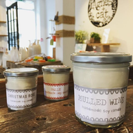 Bougie en Pot de Confiture à la Cire de Soja 220gr - Dolly Blue