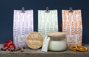 Coffret Cadeau de Bougies en Cire de Soja en Pot de 180 gr - Figue Blanche