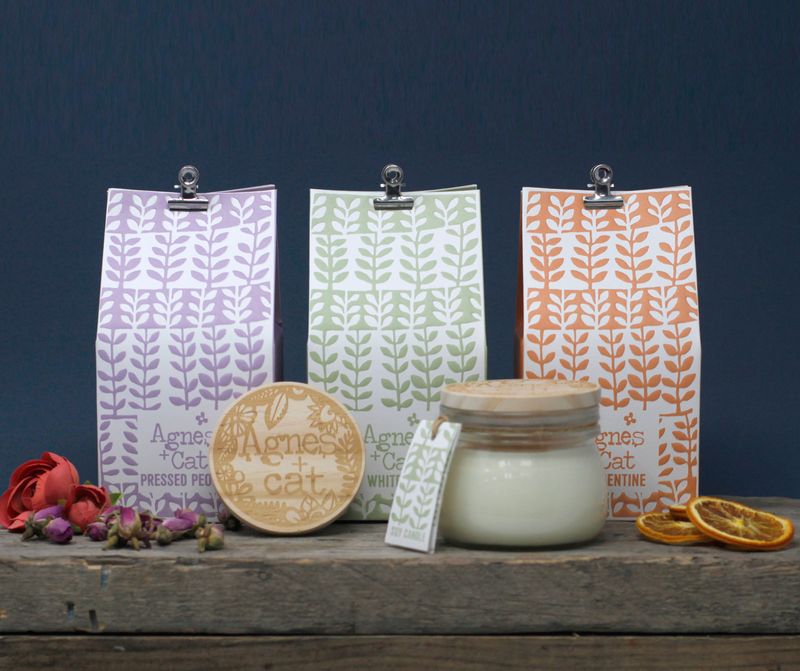 Coffret Cadeau de Bougies en Cire de Soja en Pot de 180 gr - Figue Blanche