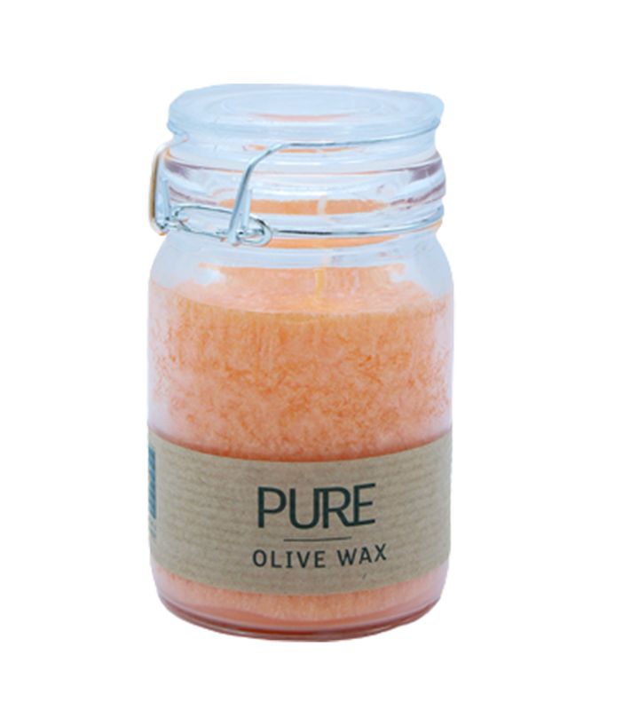 Bougies Pot Pure Cire d'Olive 120x70 - Mandarine