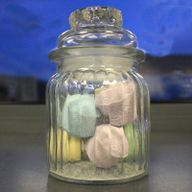Bonbonnière en verre - Modèle traits verticaux