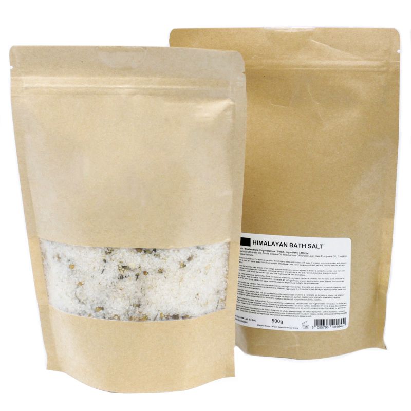 Mélange de Sels de Bain de l'Himalaya 500g - Rénovateur de peau - Marque Blanche