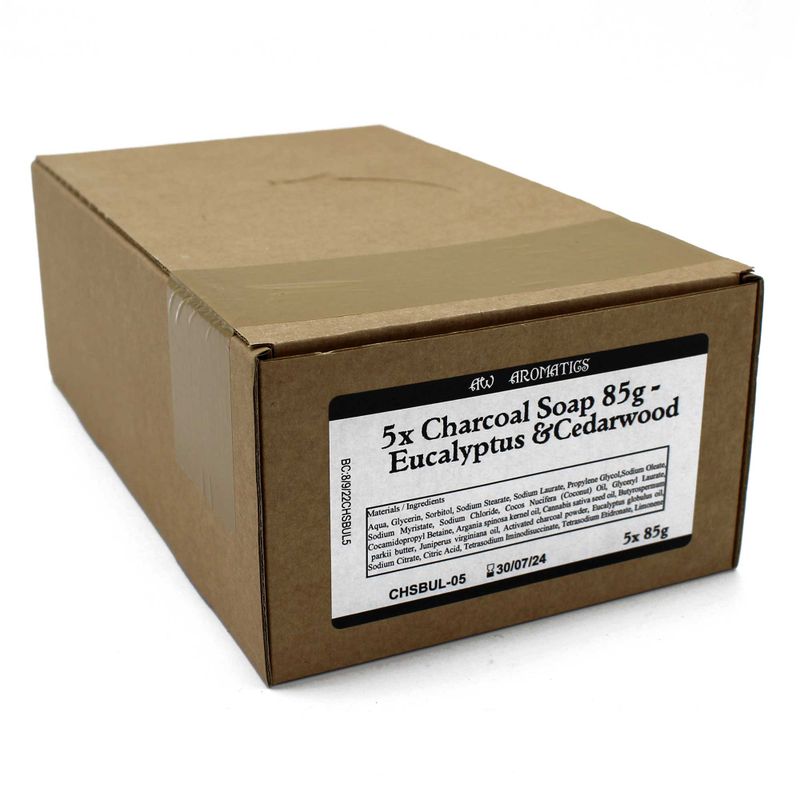 Savon au Charbon 85g - Eucalyptus & Bois de cèdre - Marque Blanche