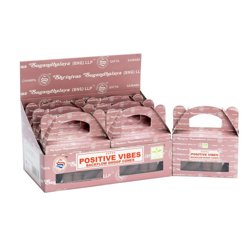 Boîte de 24 cônes Satya Positive Vibes à refoulement