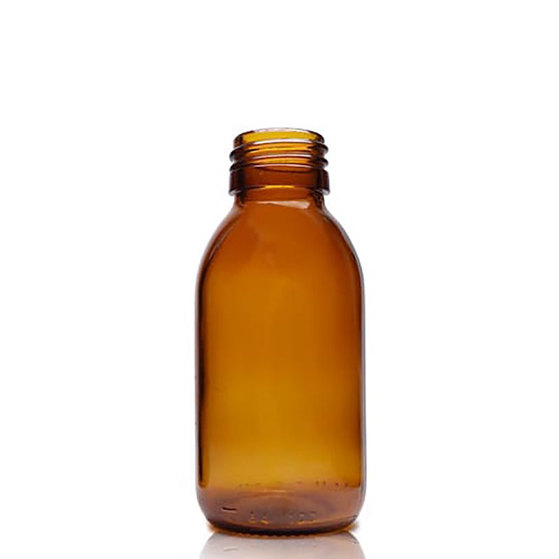 Bouteille Médicinale en Verre Ambré de 100 ml - Sans Bouchon