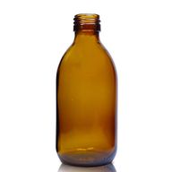Bouteille Médicinale en Verre Ambré de 250 ml - Sans Bouchon