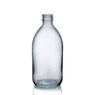 Bouteille Médicinale en Verre Gris Fumé de 250 ml - Sans Bouchon