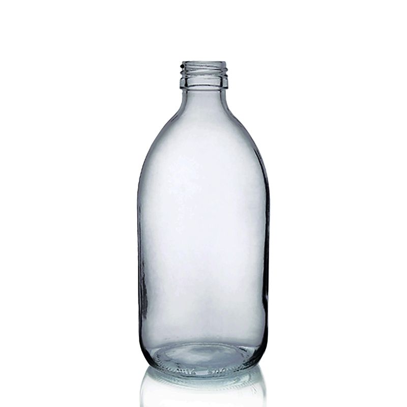 Bouteille Médicinale en Verre Gris Fumé de 250 ml - Sans Bouchon