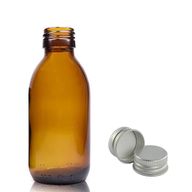 Bouteille Médicinale en Verre Ambré de 150 ml - Sans Bouchon