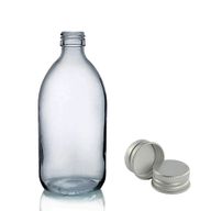 Bouteille Médicinale en Verre Gris Fumé de 250 ml - Sans Bouchon