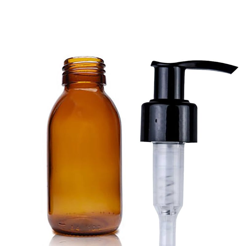 Bouteille Médicinale en Verre Ambré de 100 ml - Sans Bouchon