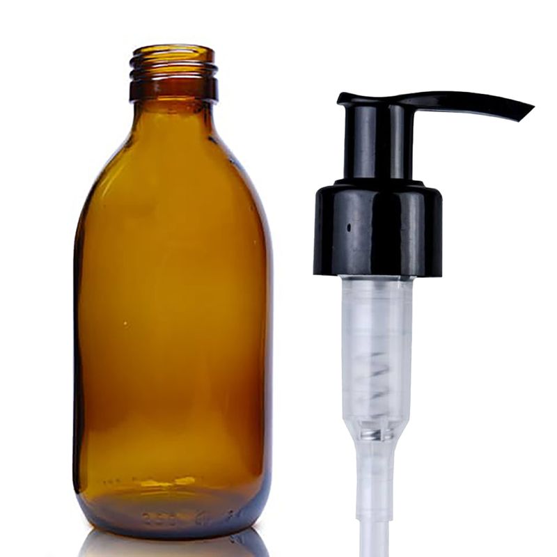 Bouteille Médicinale en Verre Ambré de 250 ml - Sans Bouchon