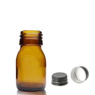 Bouteille Médicinale en Verre Ambré de 30 ml - Sans Bouchon