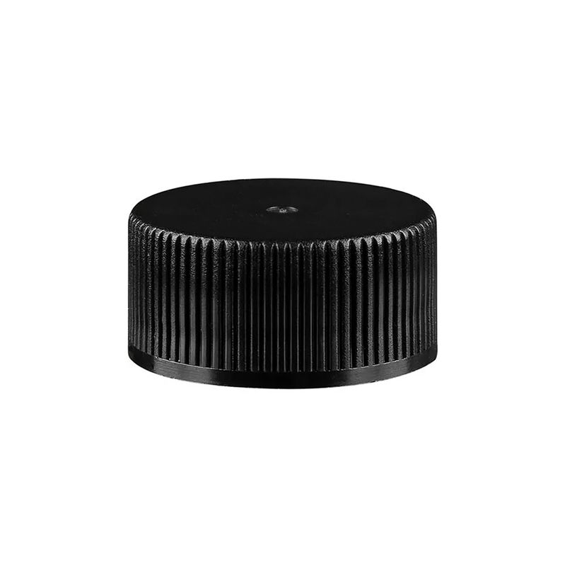 Bouchon en Plastique Noir pour Bouteille en Verre Médicinale, 28 mm
