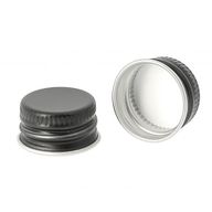 Bouchon Noir en Aluminium pour Bouteille en Verre Médicinale, 28 mm