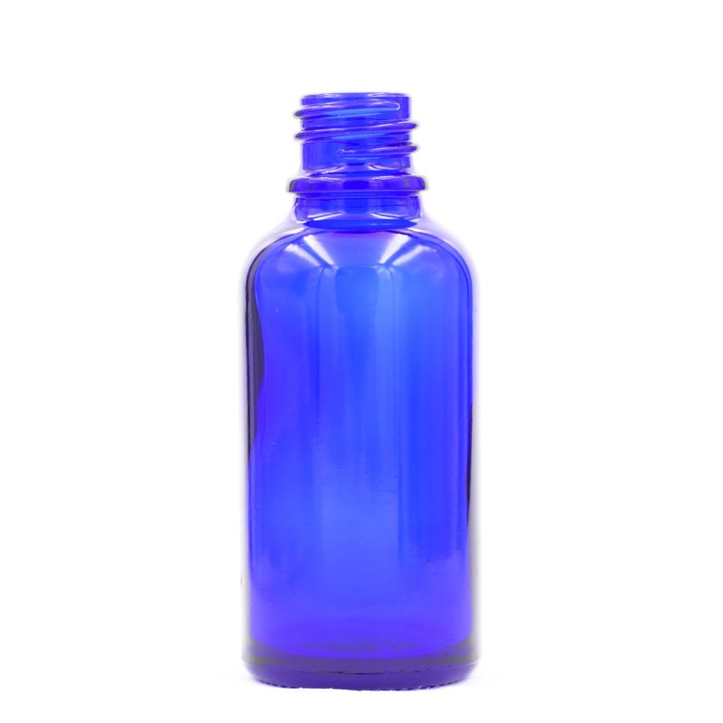 Bouteille Compte-gouttes en Verre Bleu de 50ml - Sans Bouchon