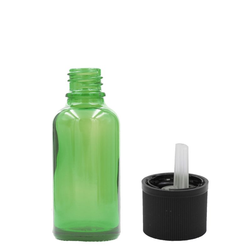 Bouteille Compte-gouttes en Verre Vert 10ml  - Sans Bouchon