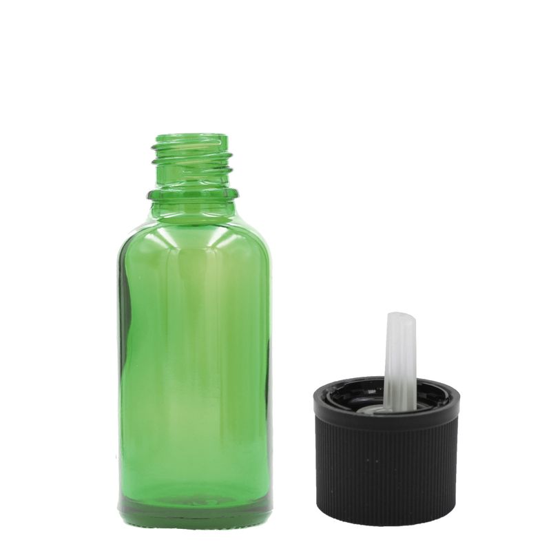 Bouteille Compte-gouttes en Verre Vert 15ml  - Sans Bouchon