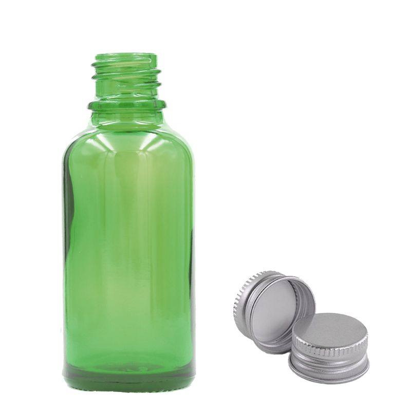 Bouteille Compte-gouttes en Verre Vert 50ml  - Sans Bouchon