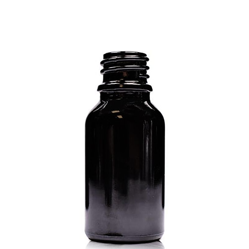Bouteille Compte-gouttes en Verre Noir 15ml - Sans Bouchon