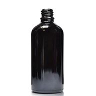 Bouteille Compte-gouttes en Verre Noir 100ml - Sans Bouchon