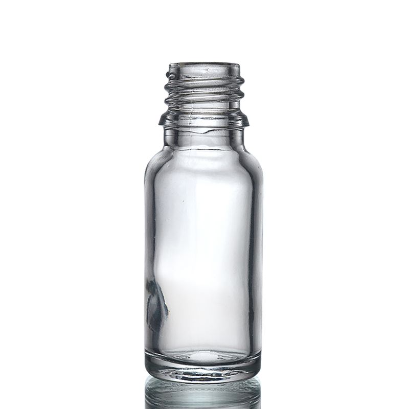 Bouteille Compte-gouttes en Verre Transparent de 15ml - Sans Bouchon
