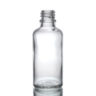 Bouteille Compte-gouttes en Verre Transparent de 50ml - Sans Bouchon