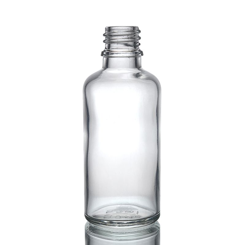 Bouteille Compte-gouttes en Verre Transparent de 50ml - Sans Bouchon