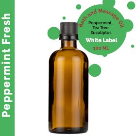 Huile de Massage Fraîche Menthe Poivrée - 100ml - Marque Blanche