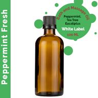Huile de Massage Fraîche Menthe Poivrée - 100ml - Marque Blanche