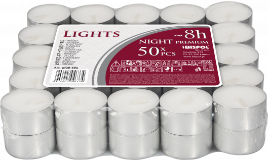 Bougies Chauffe-plats Non Parfumées - 8h