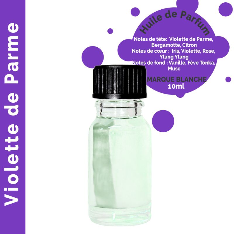 Huile Parfumée Violette de Parme 10ml - Marque Blanche