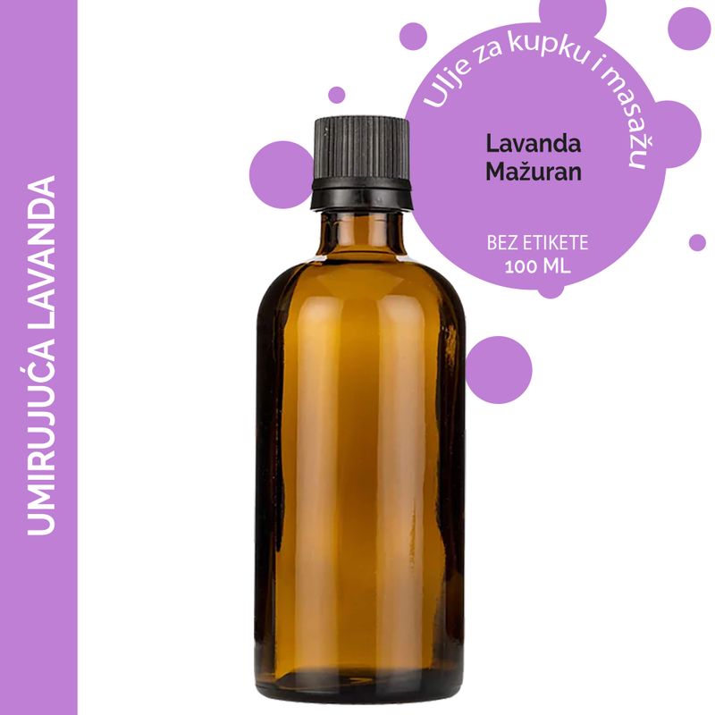 Huile de Massage Lavande - 100ml - Marque Blanche