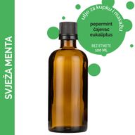 Huile de Massage Fraîche Menthe Poivrée - 100ml - Marque Blanche