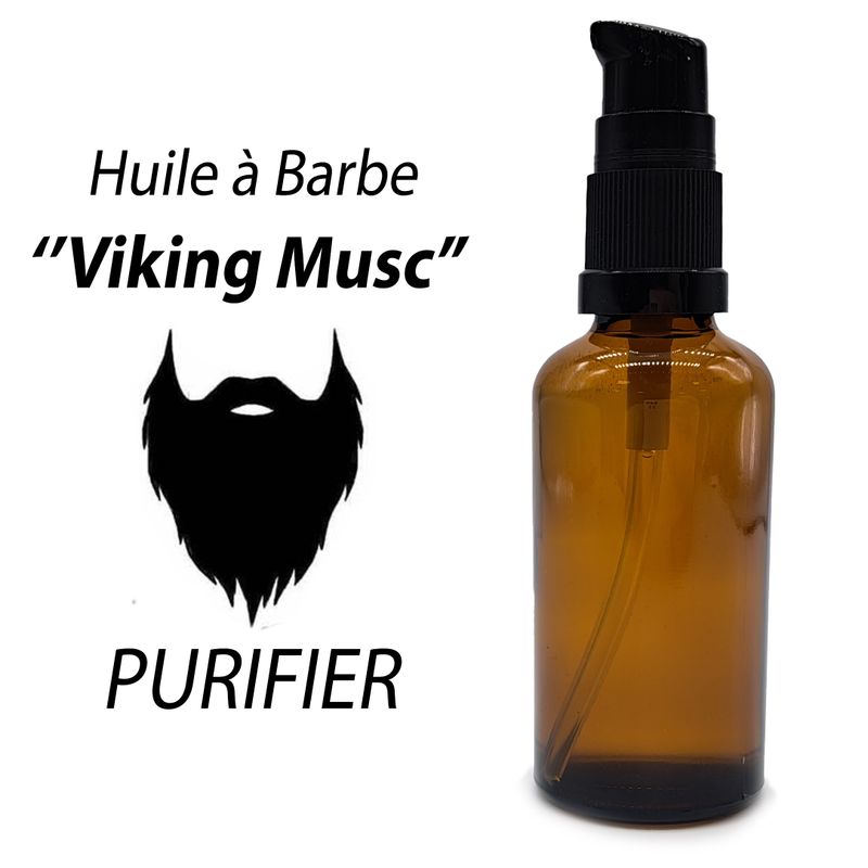Huile à Barbe 50ml - Viking Musc - Sans étiquette
