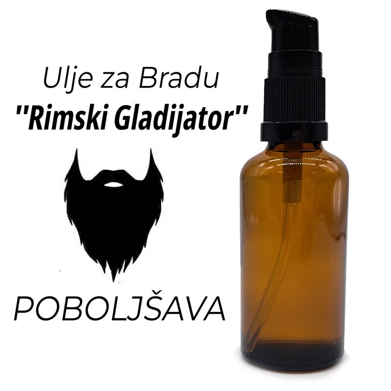 Huile à Barbe 50ml - Gladiateur Romain - Sans étiquette
