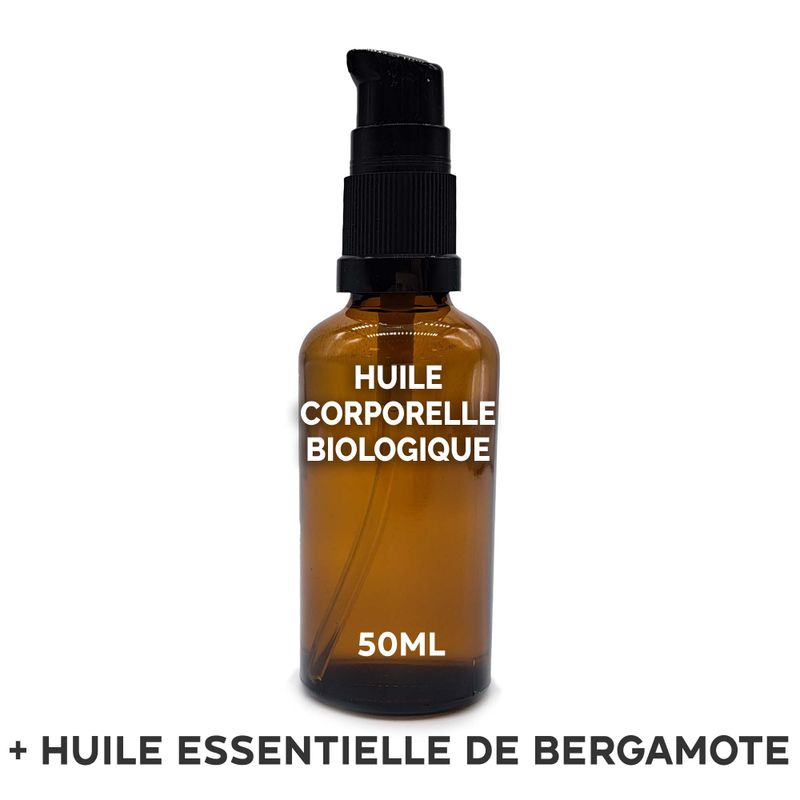 Huile Corporelle Bio 50ml - Bergamote - Sans étiquette