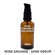 Huile Corporelle Bio 50ml - Rose musquée (non parfumé) - Sans étiquette