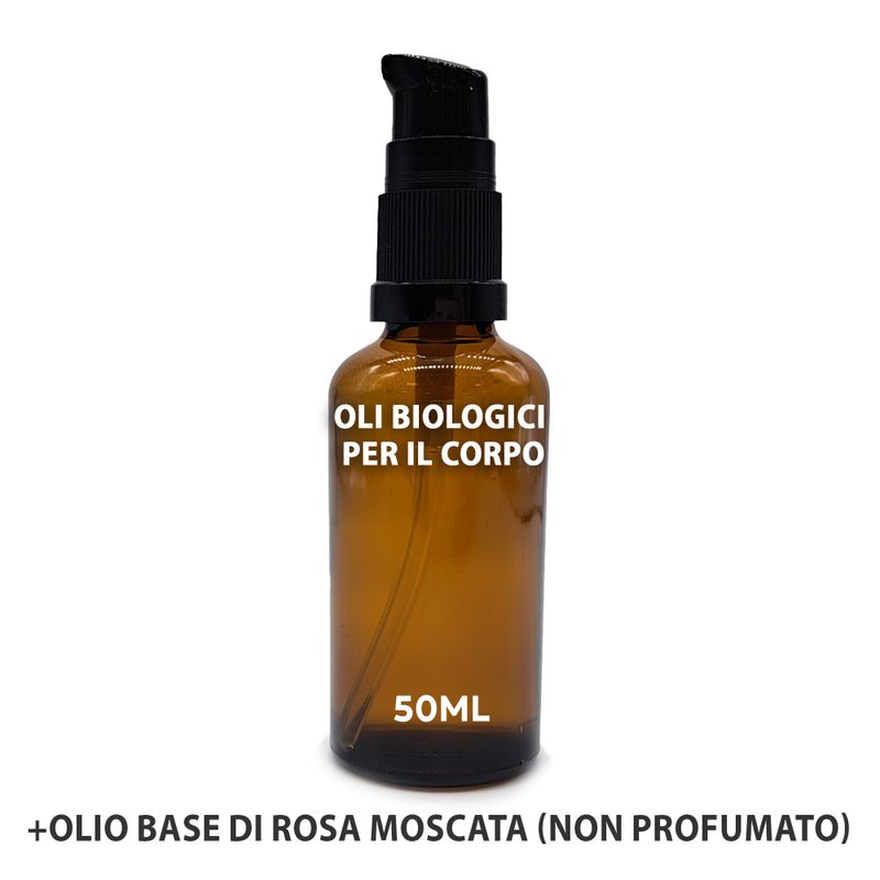Huile Corporelle Bio 50ml - Rose musquée (non parfumé) - Sans étiquette