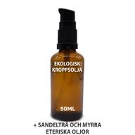 Huile Corporelle Bio 50ml - Bois de santal et myrrhe - Sans étiquette